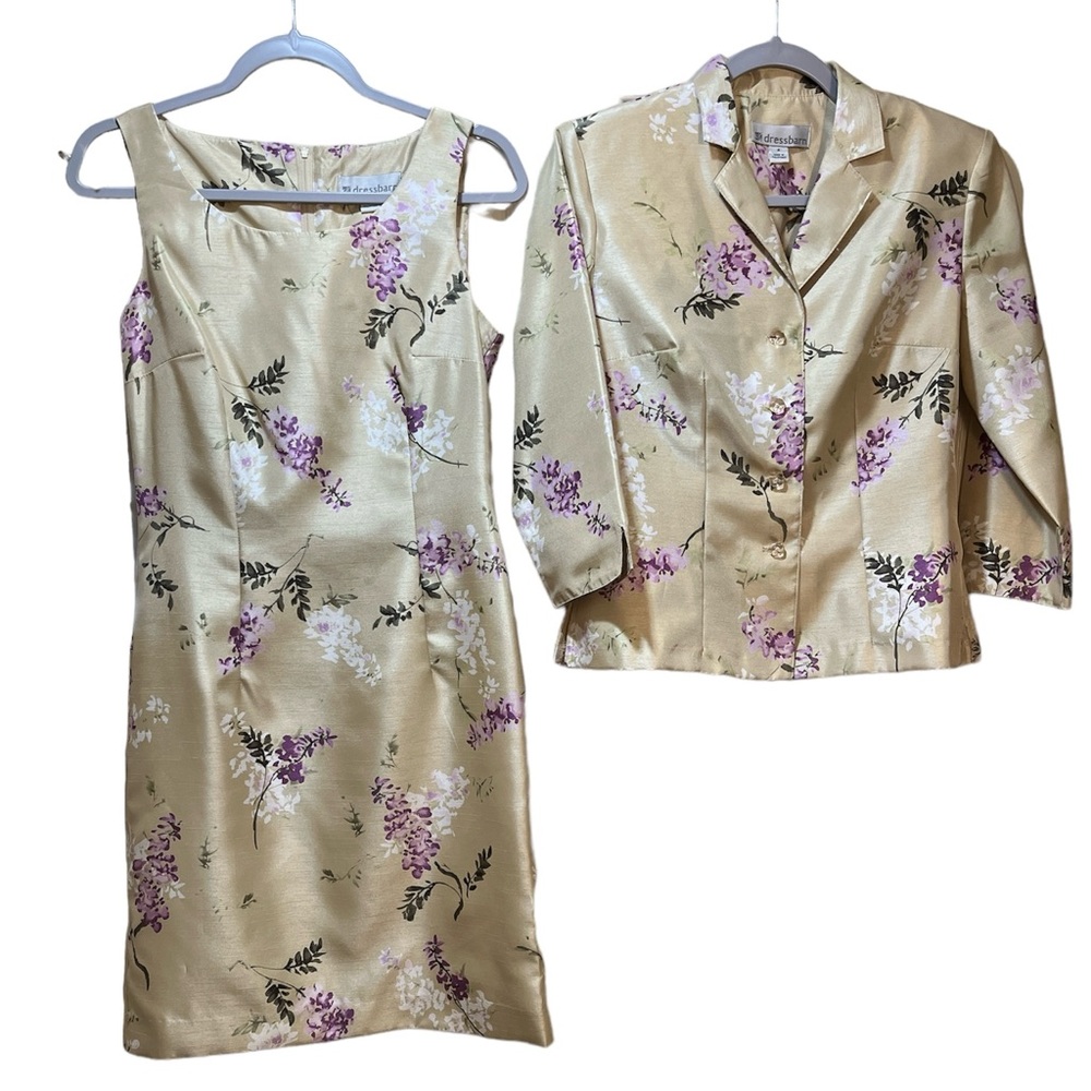 Sheath Dress w Jacket. Size 4. Spring, Easter, Wedding Guest. Pretty. Excellent